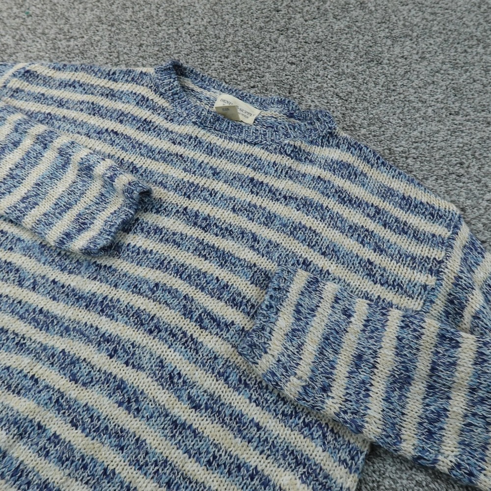 Denim Supply Ralph Lauren Sweater‎ Womens M Blue Stripe Knit Crewneck Pullover